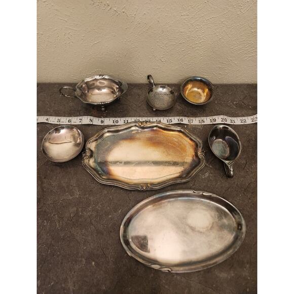 7 Pc *read Vintage WMF‎ Silver plated Tray Serving Tea Set German - Picture 1 of 9